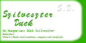 szilveszter duck business card
